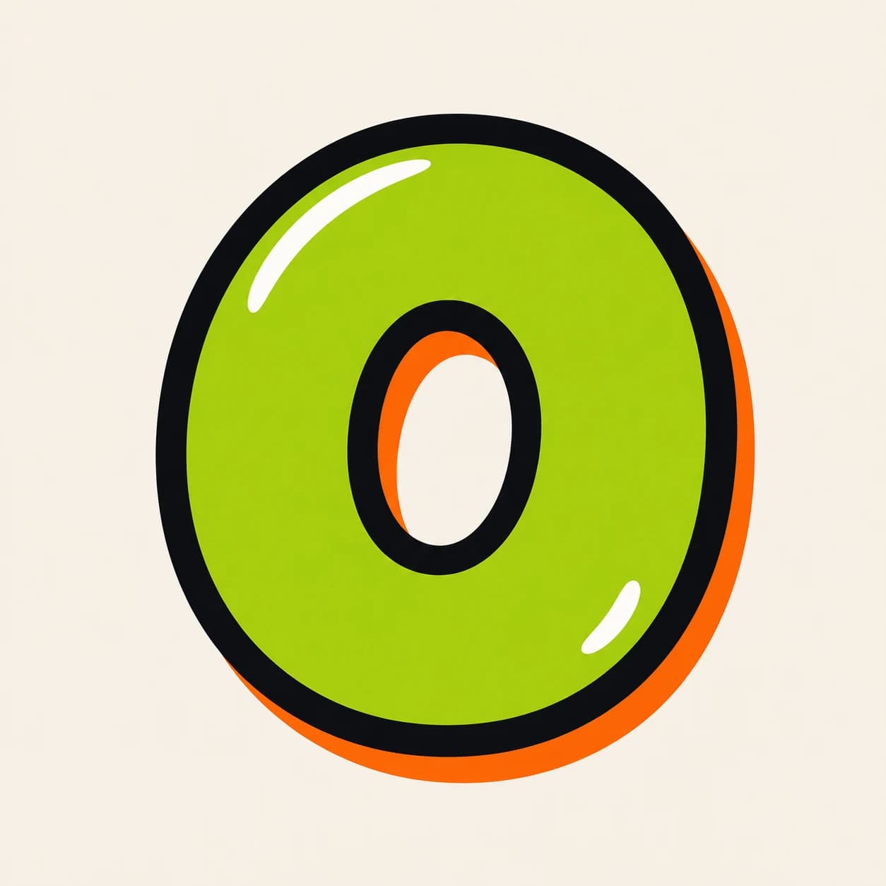 Uppercase graffiti letter O reference