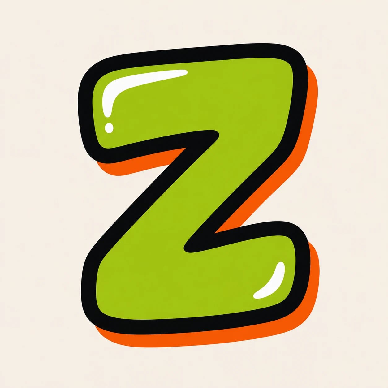 Uppercase graffiti letter Z reference