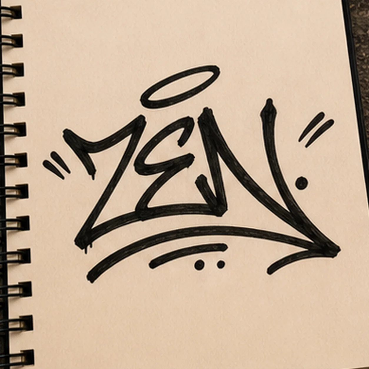 ZEN marker-style graffiti signature tag