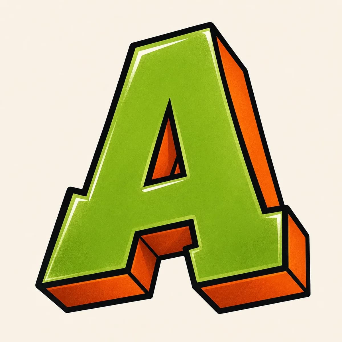3D Graffiti Letter A graffiti style reference