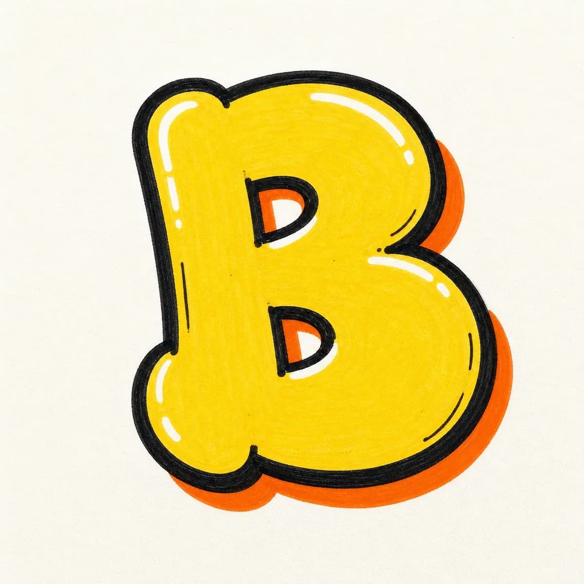 Bubble Graffiti Letter B graffiti style reference