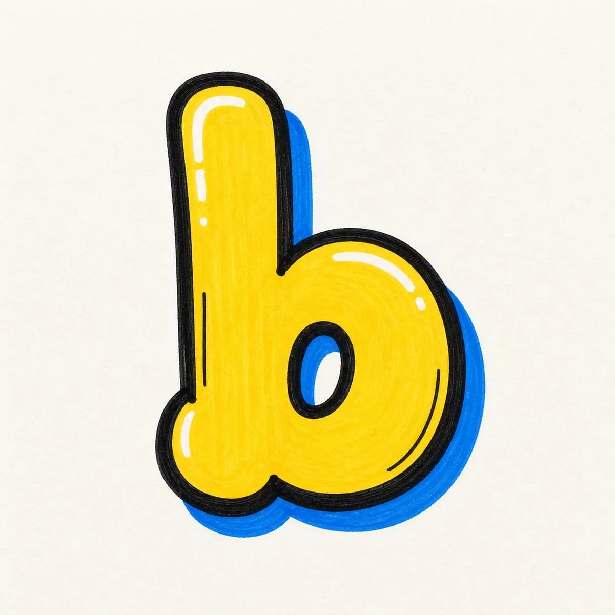 Lowercase graffiti letter b reference
