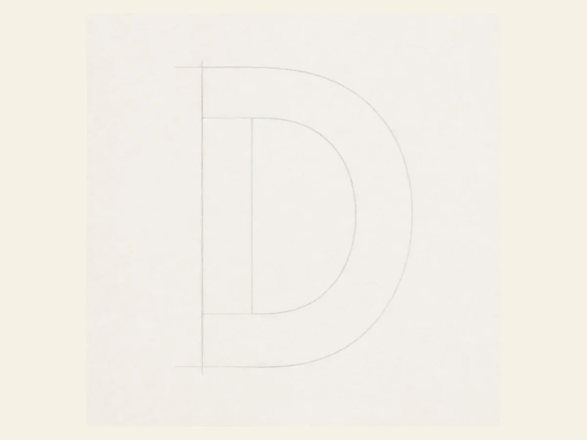 Sketch the graffiti letter D skeleton graffiti letter D drawing step