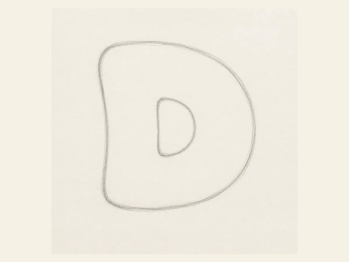Build the graffiti letter D bowl graffiti letter D drawing step