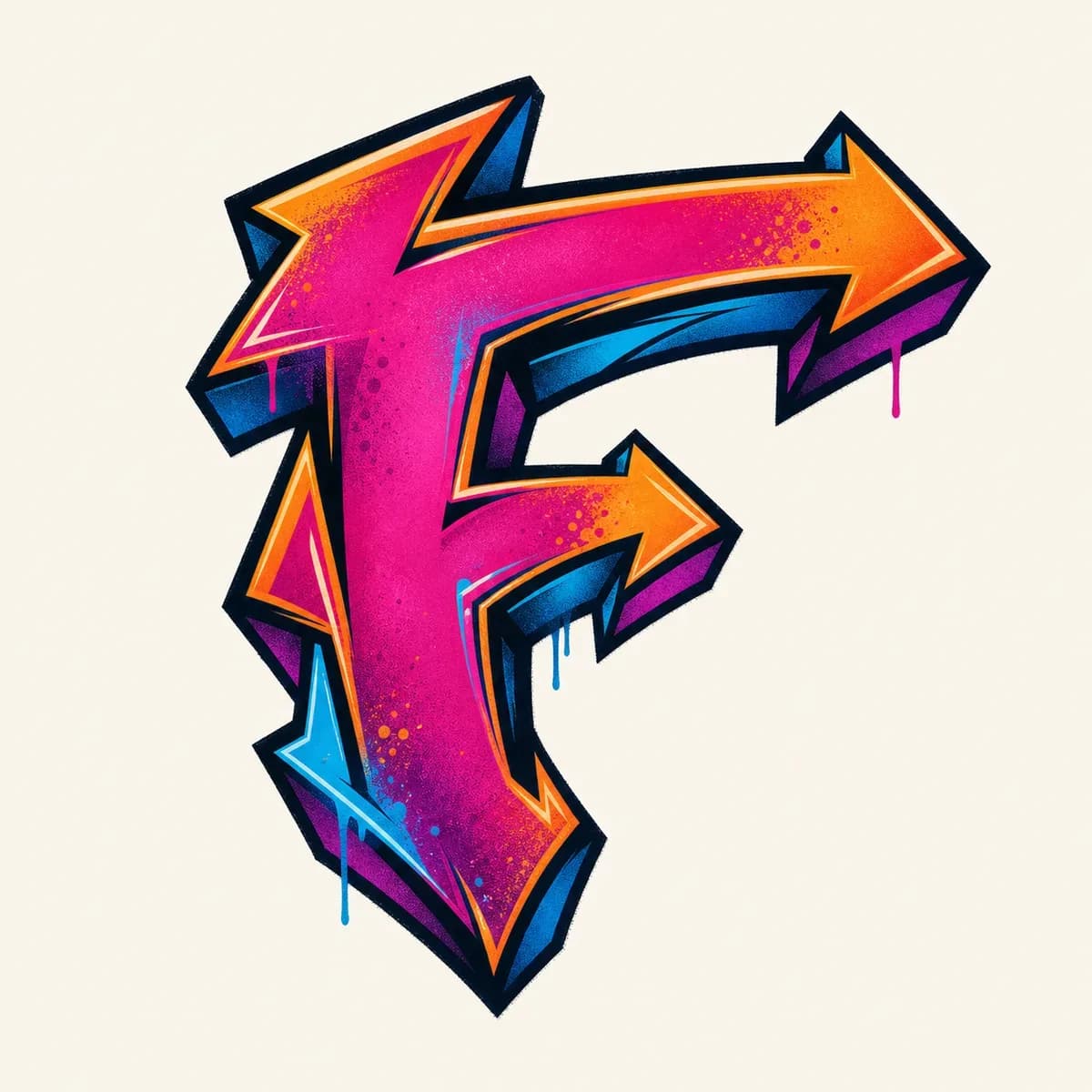 Wildstyle Graffiti Letter F graffiti style reference