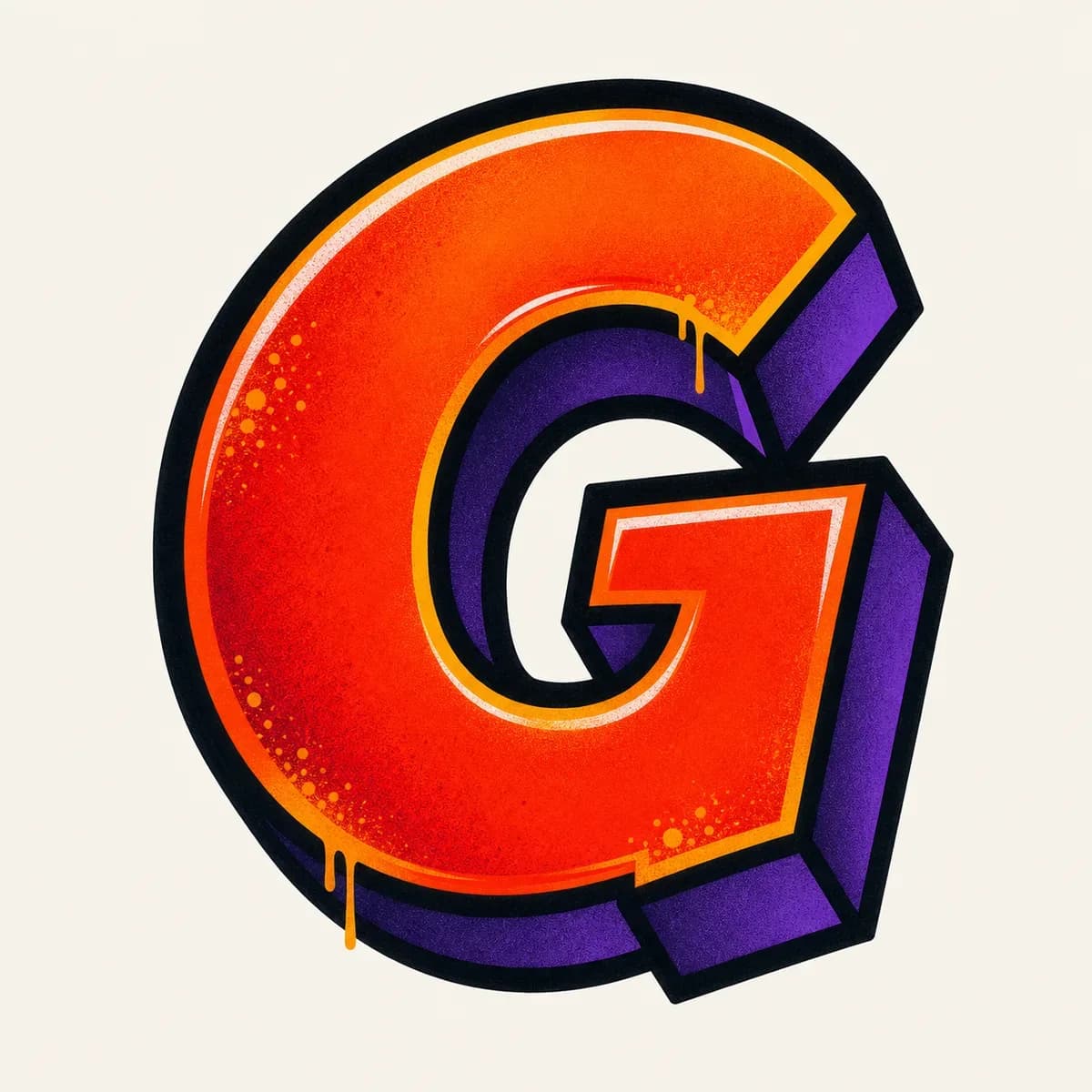 3D Letter G style reference