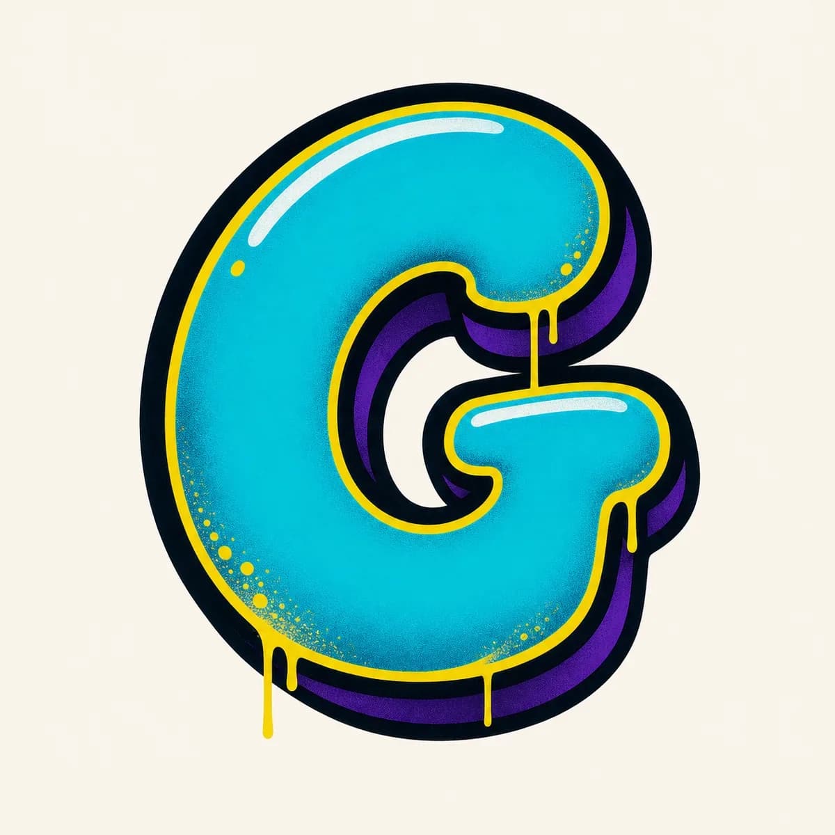 Bubble Letter G style reference