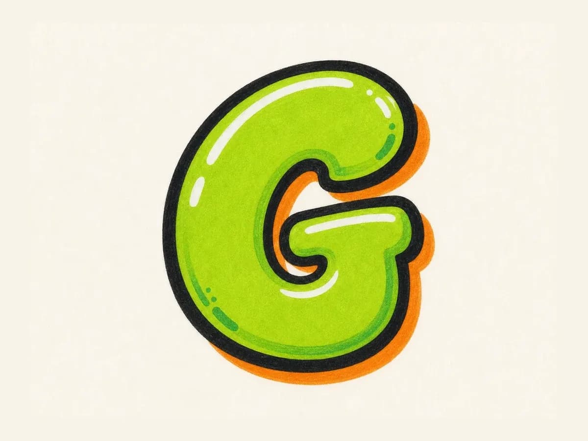 Finish the Letter G drawing step