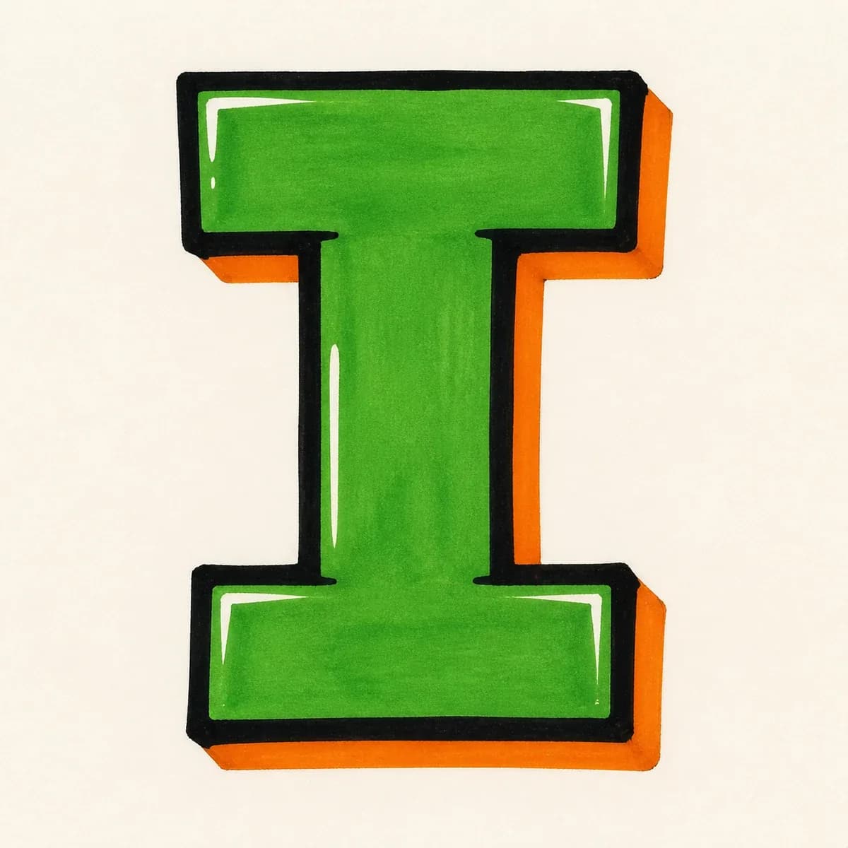 Block Letter I style reference