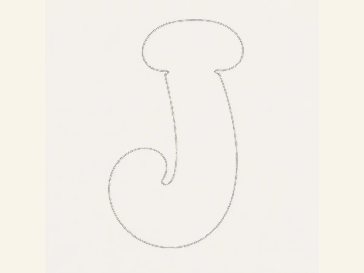 Build the Letter J shape drawing step