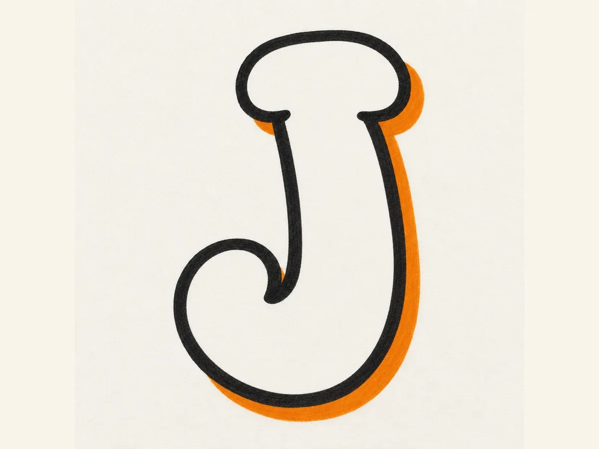 Outline the Letter J drawing step