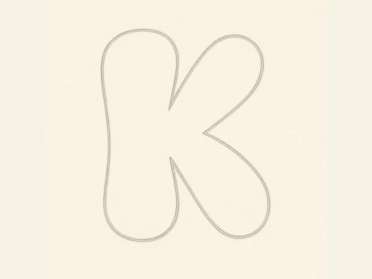 Build the Letter K shape drawing step