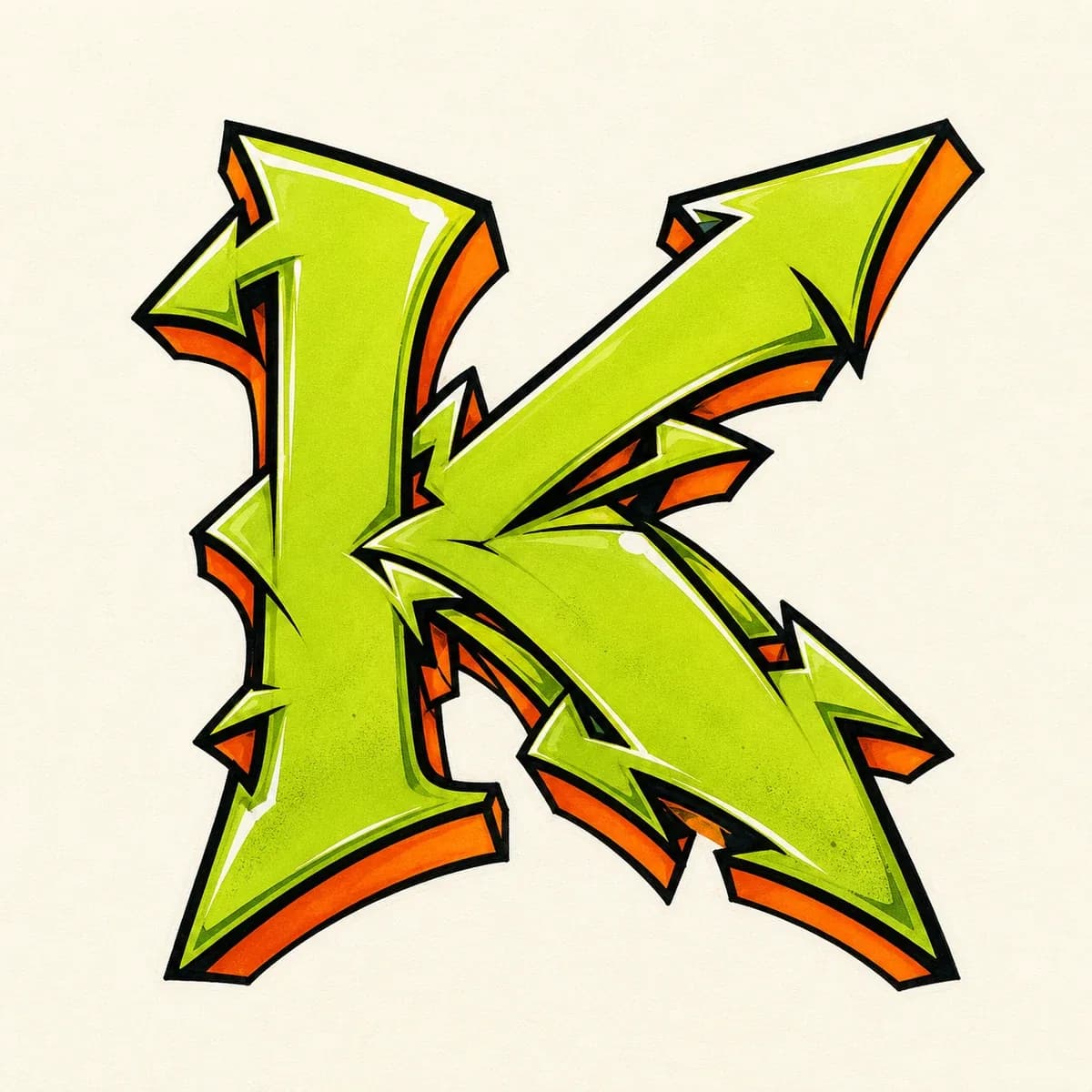 Wildstyle Letter K style reference