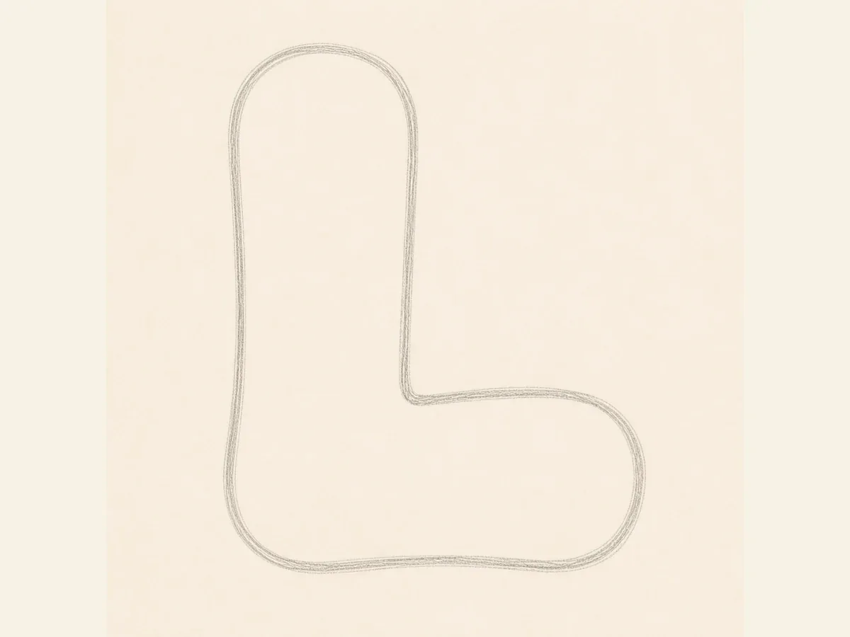 Build the Letter L shape drawing step