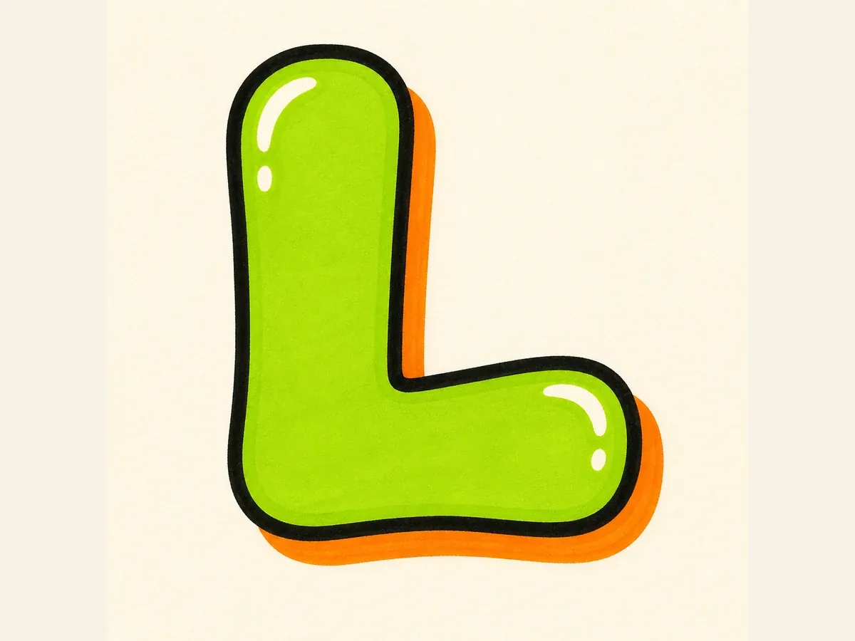 Finish the Letter L drawing step