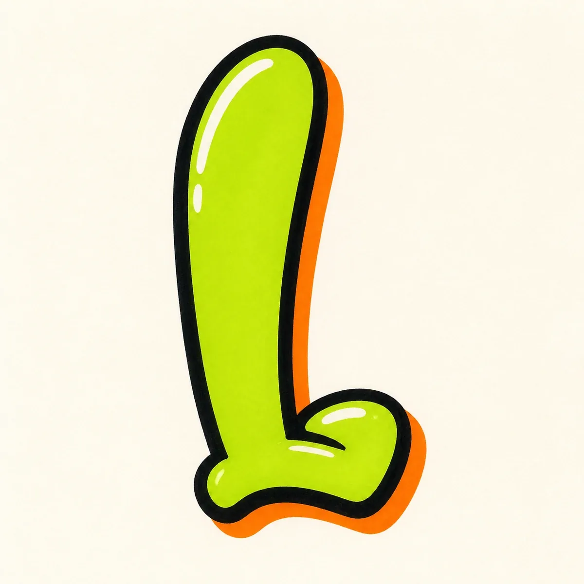 Lowercase graffiti letter l reference