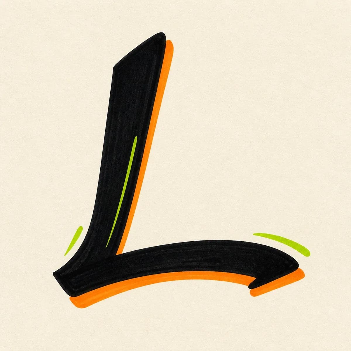 Tag / Handstyle Letter L style reference