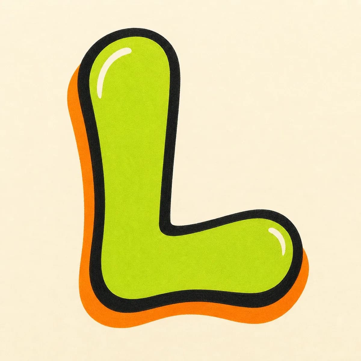 Throw-up Letter L style reference