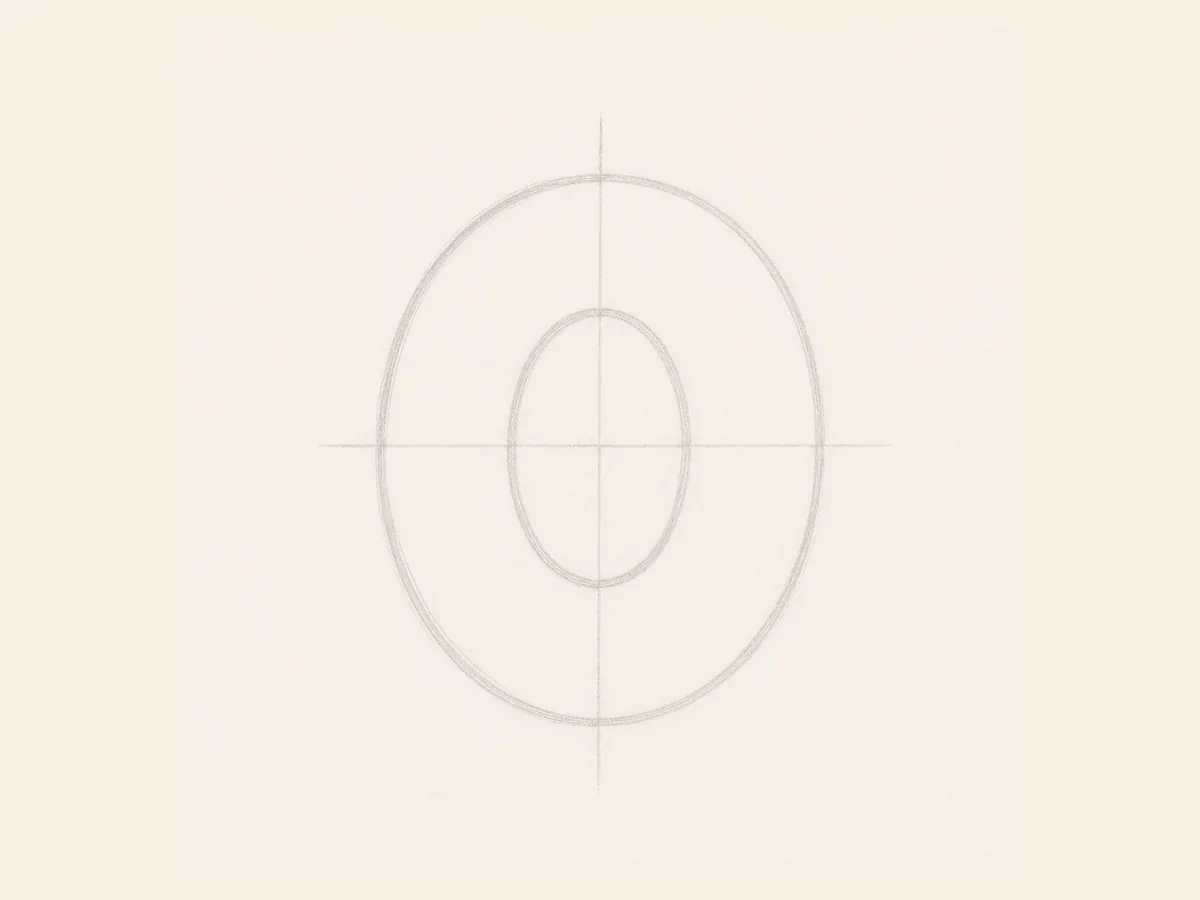 Sketch the graffiti letter O guide graffiti letter O drawing step