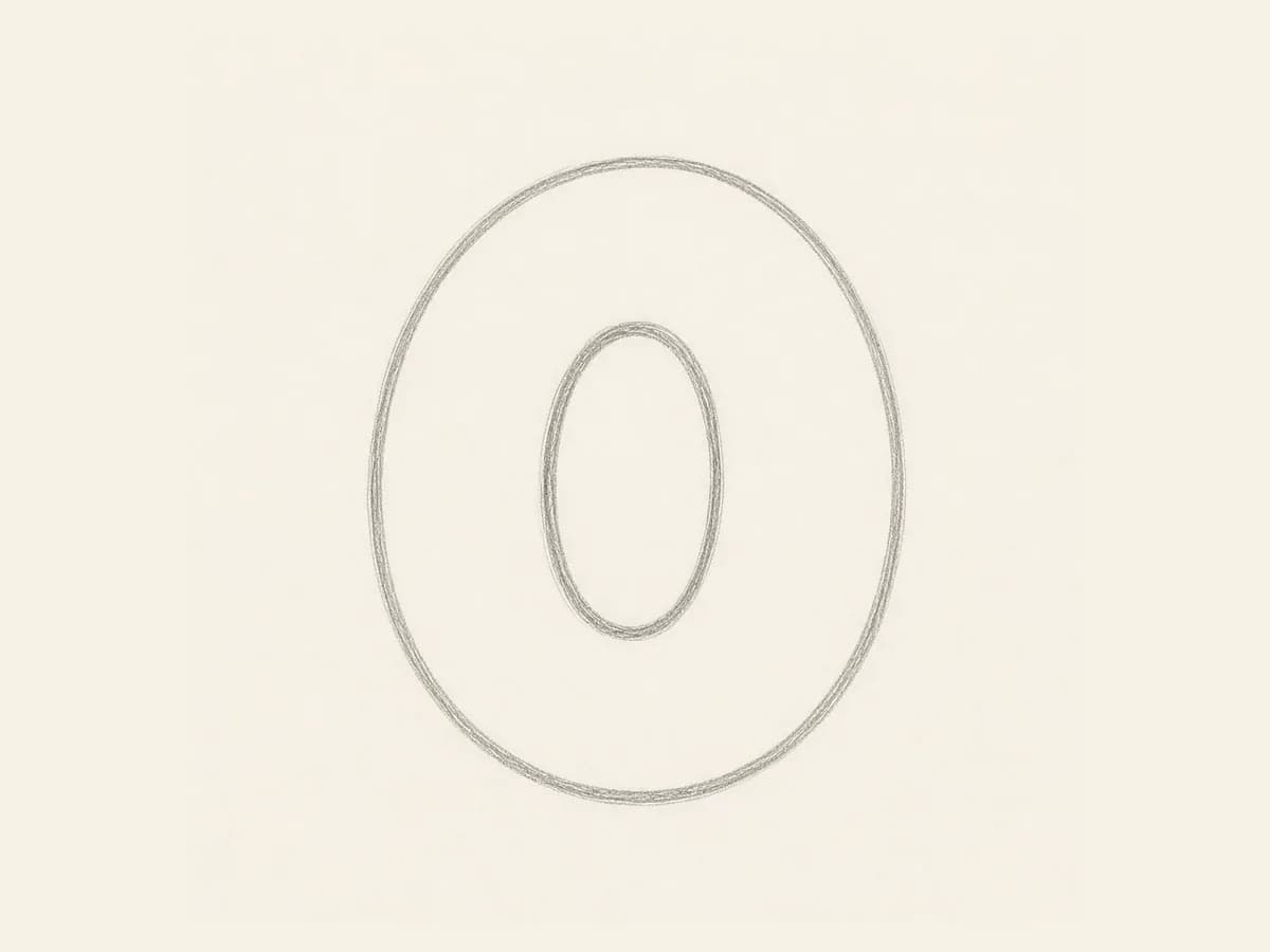 Set the O center hole graffiti letter O drawing step