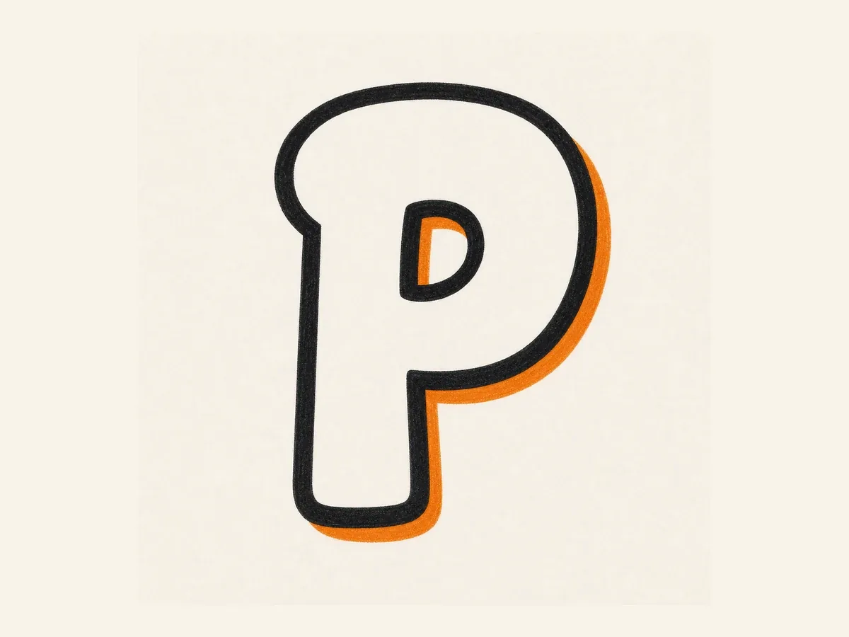Outline the Letter P drawing step