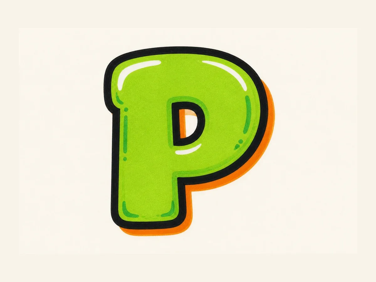 Finish the Letter P drawing step