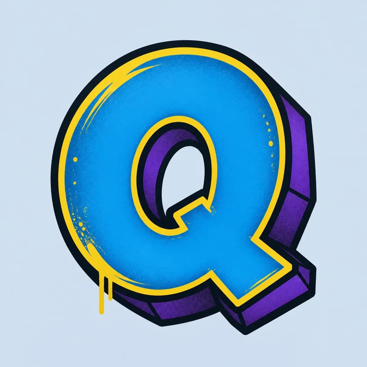 Block Letter Q style reference
