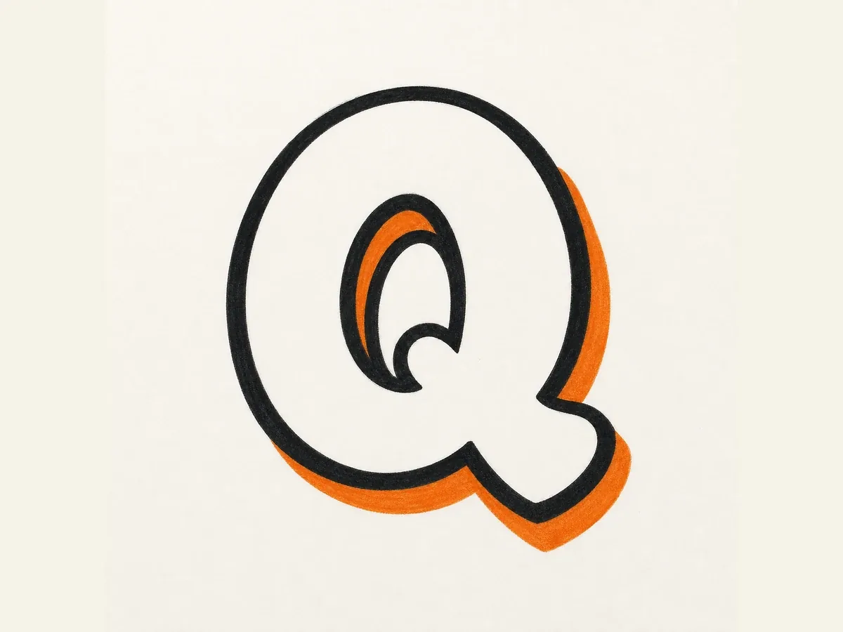 Outline the Letter Q drawing step