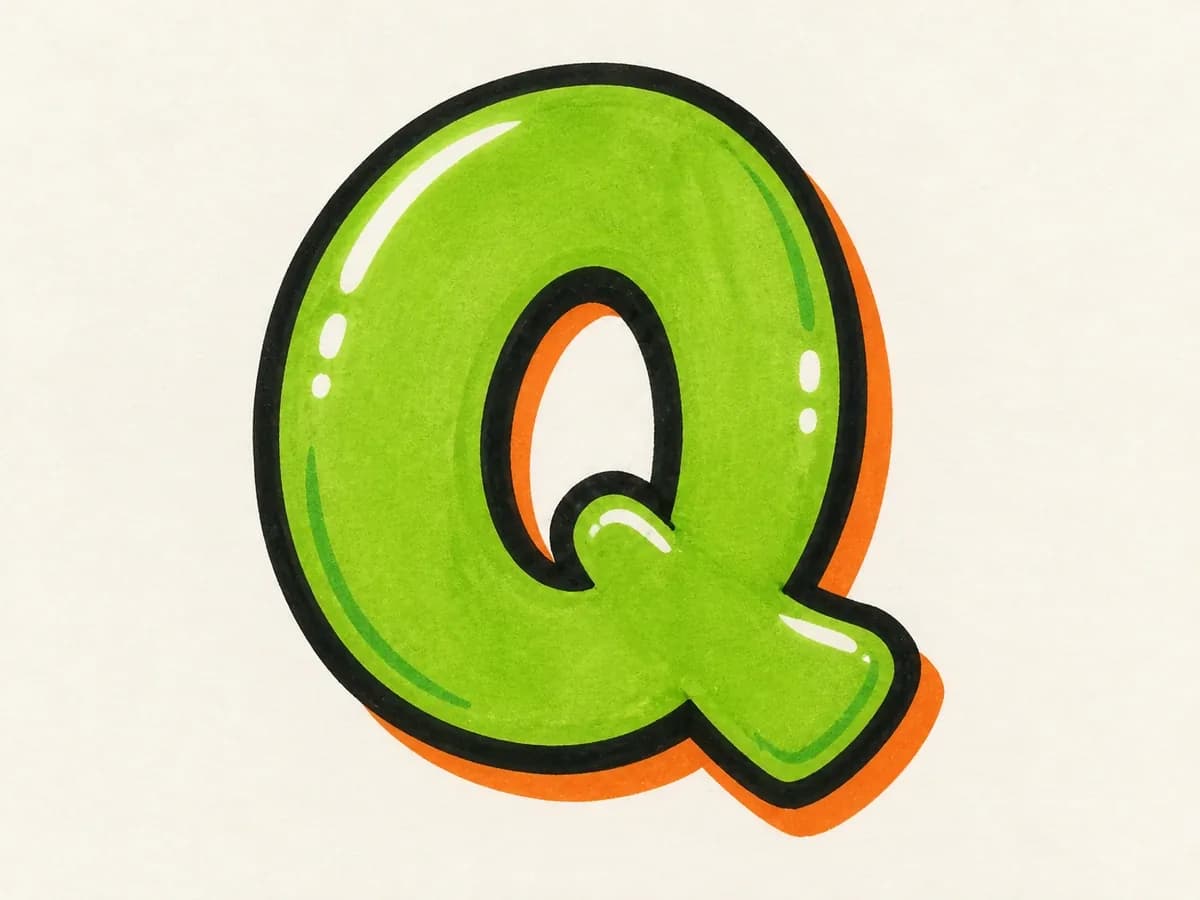 Finish the Letter Q drawing step