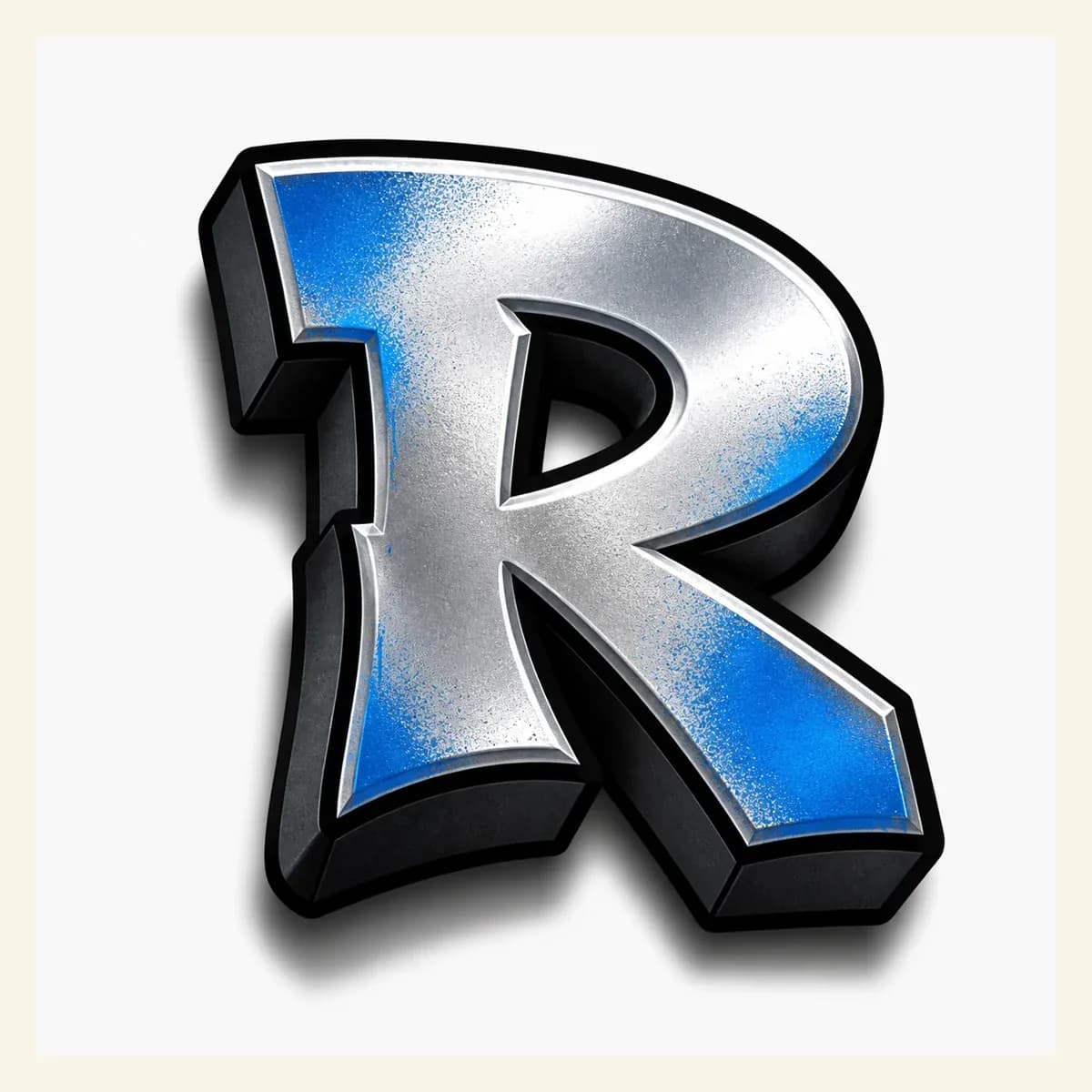 3D Graffiti Letter R graffiti style reference