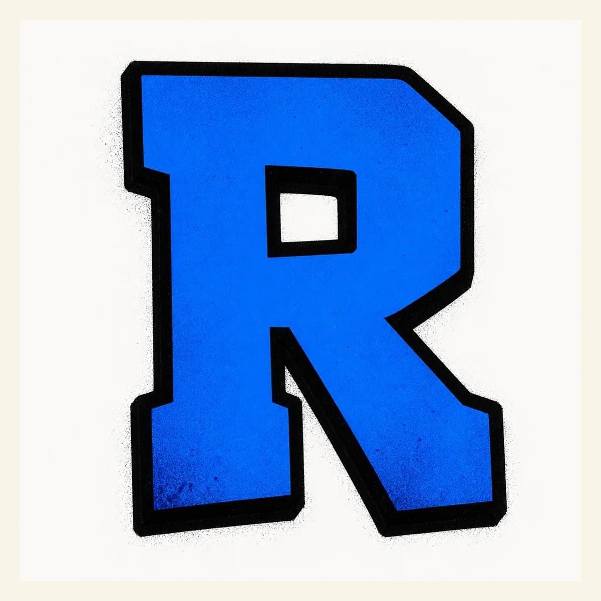 Block Graffiti Letter R graffiti style reference