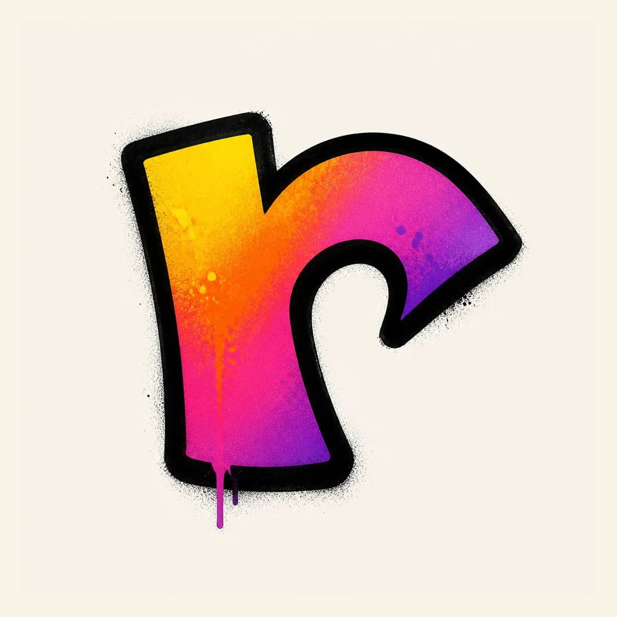Lowercase graffiti letter r reference