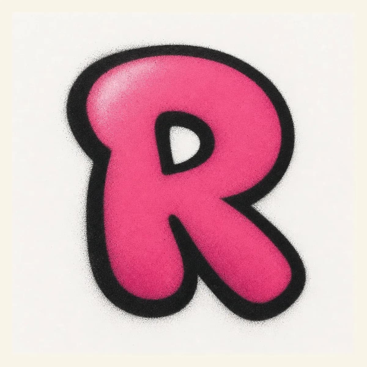 Throw-up Graffiti Letter R graffiti style reference