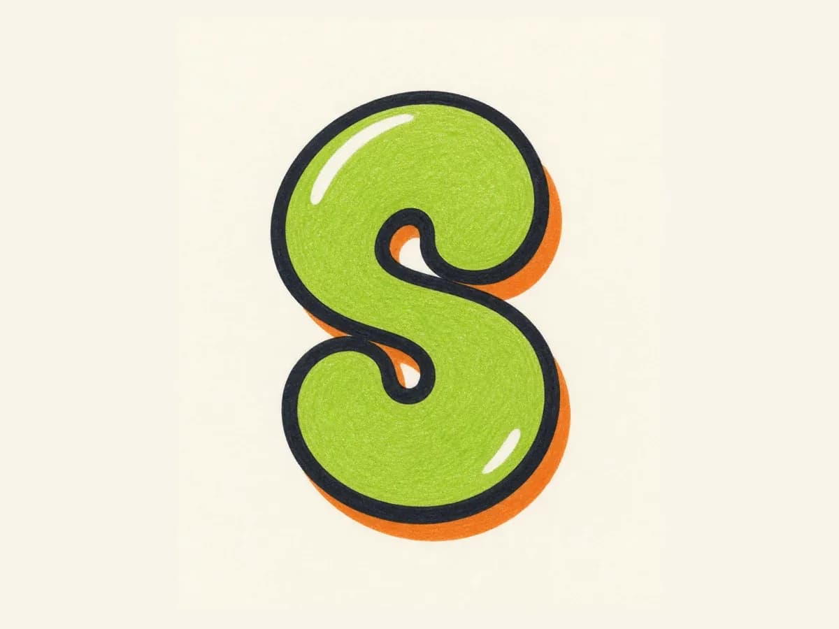 Finish the letter S graffiti letter S drawing step