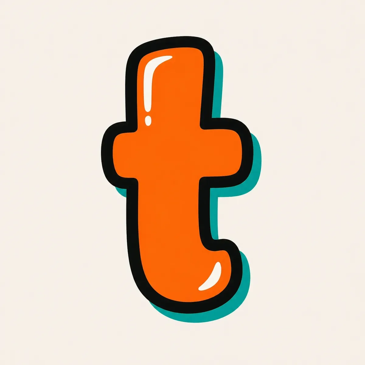 Lowercase graffiti letter t reference