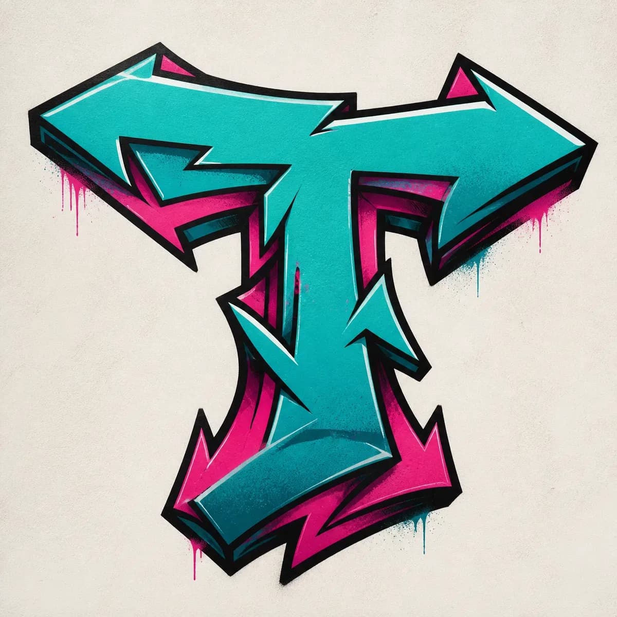 Wildstyle Graffiti Letter T graffiti style reference