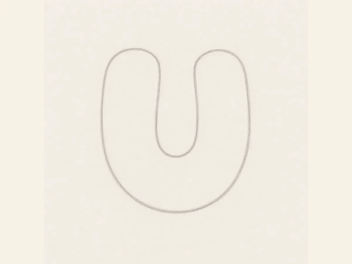 Building a rounded graffiti letter U form