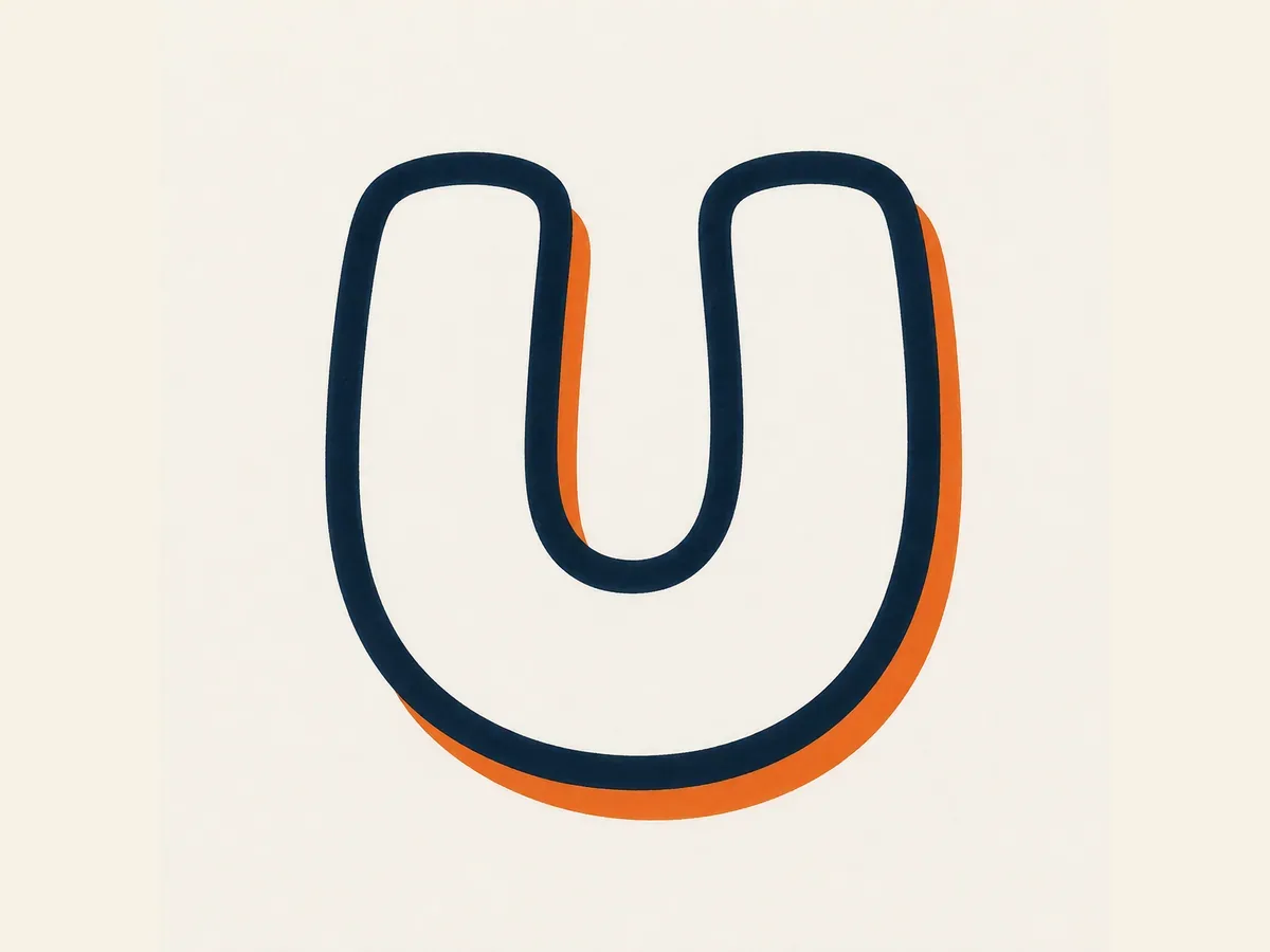 Outlining the graffiti letter U with marker shadow