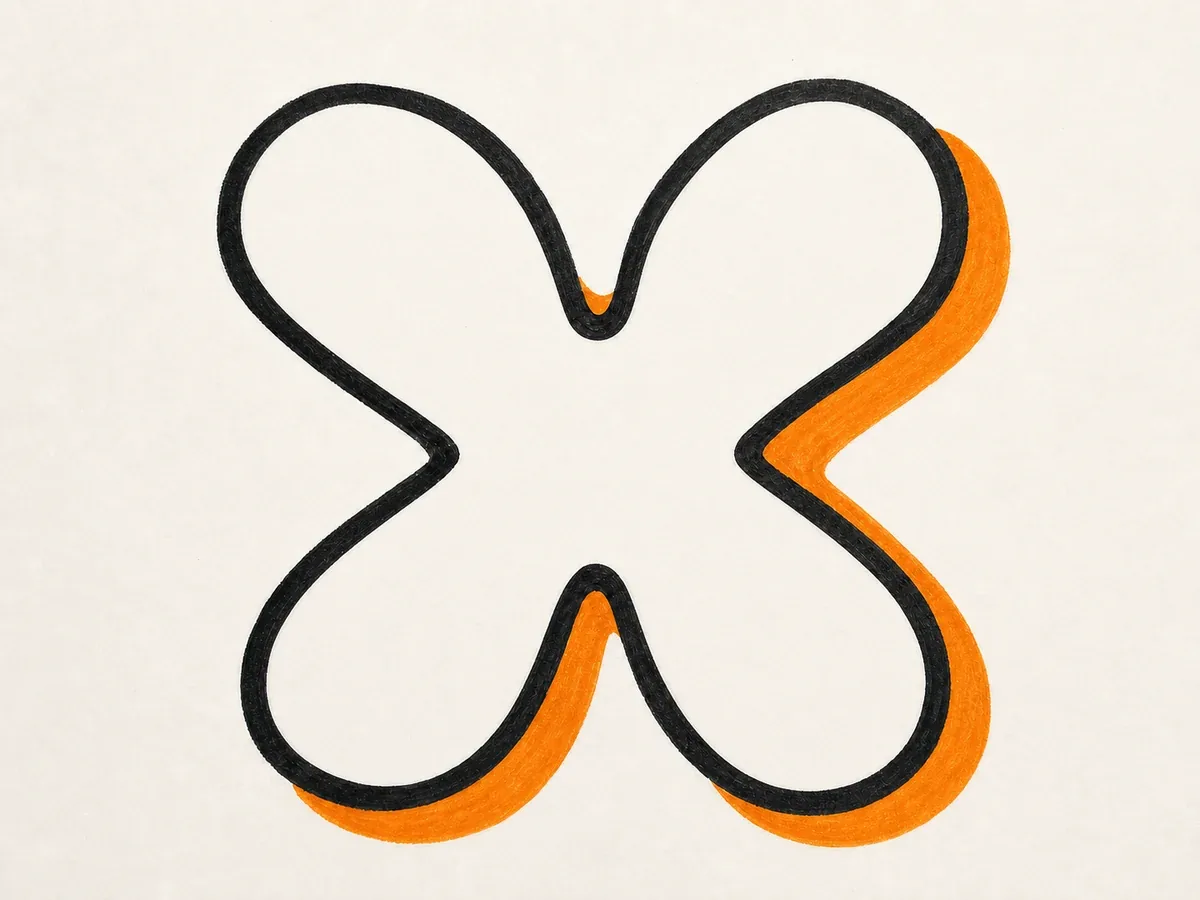 Outline the Letter X drawing step