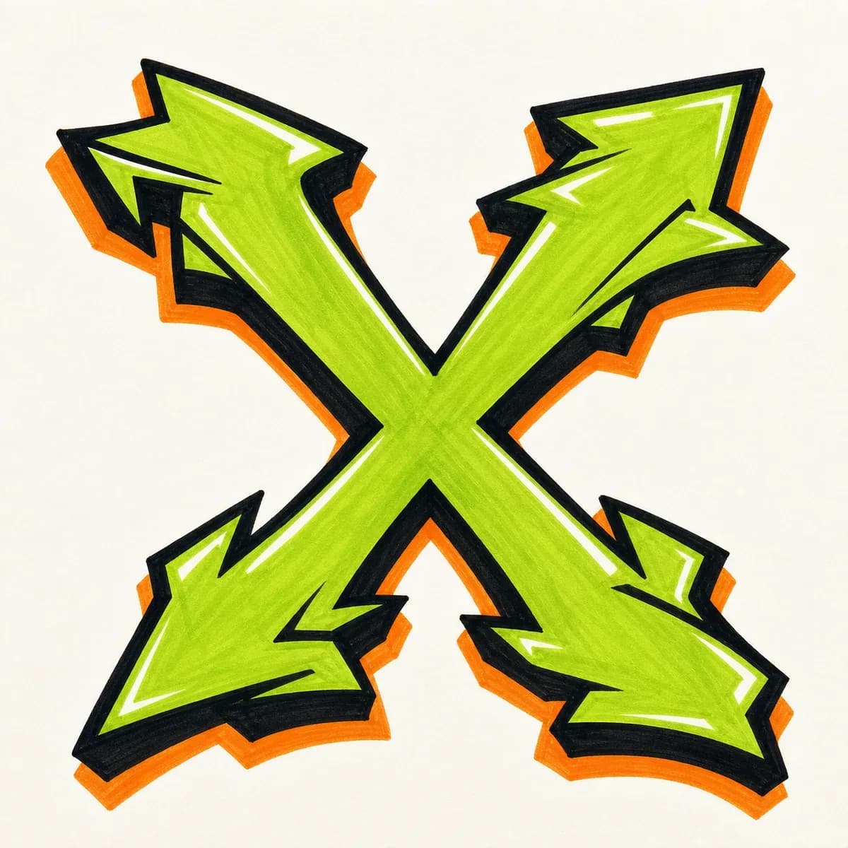 Wildstyle Letter X style reference