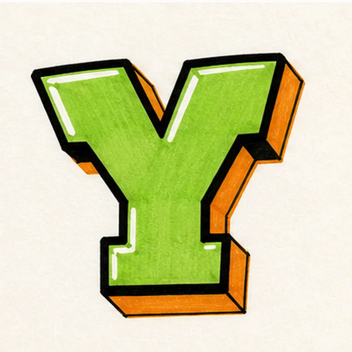 Block Letter Y style reference