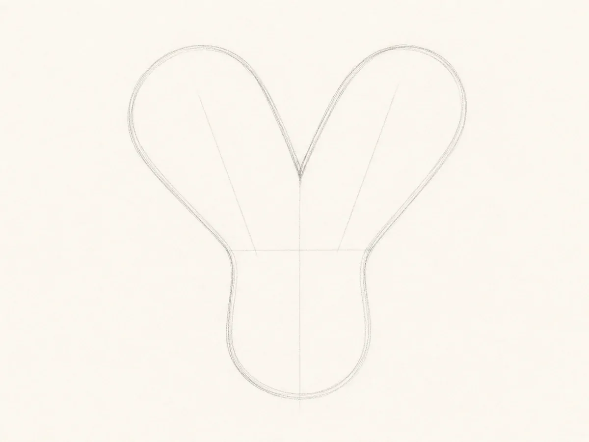 Build the rounded Y shape drawing step
