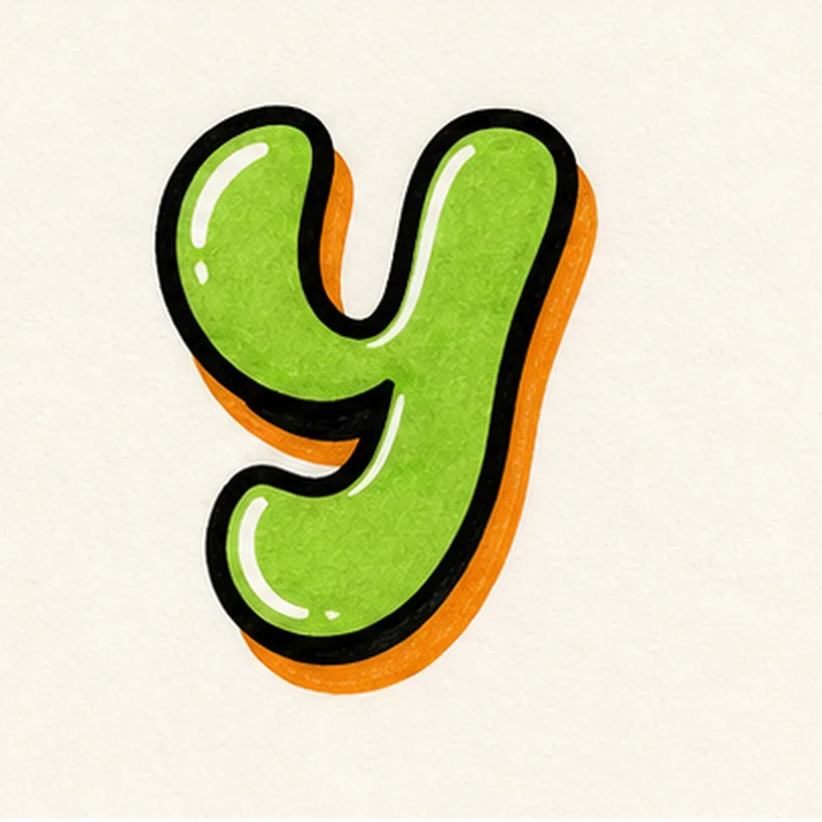 Lowercase graffiti letter y reference