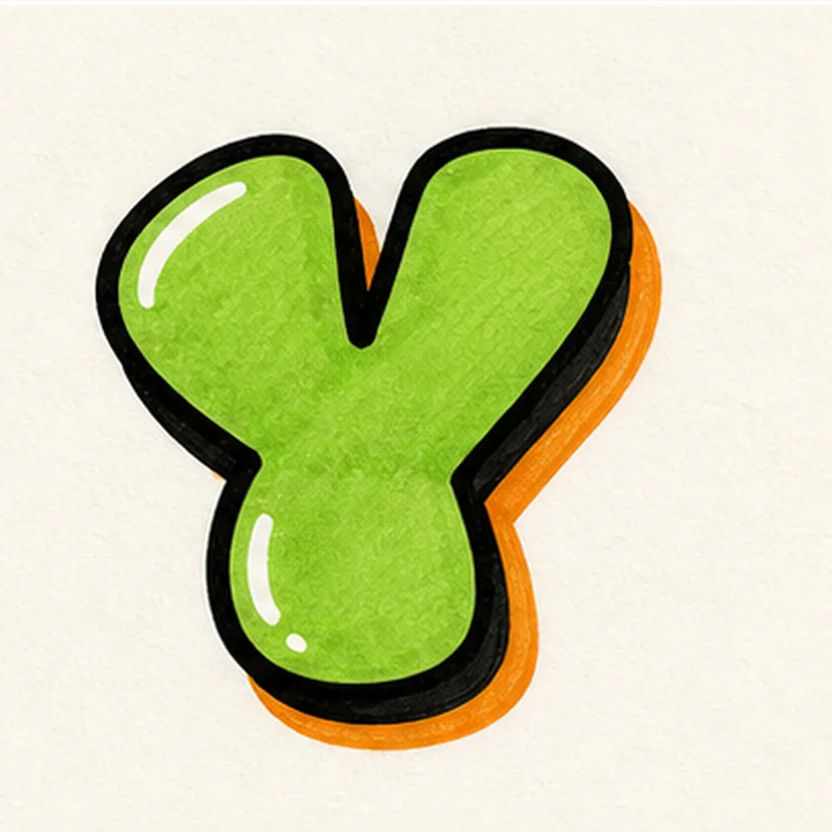Throw-up Letter Y style reference