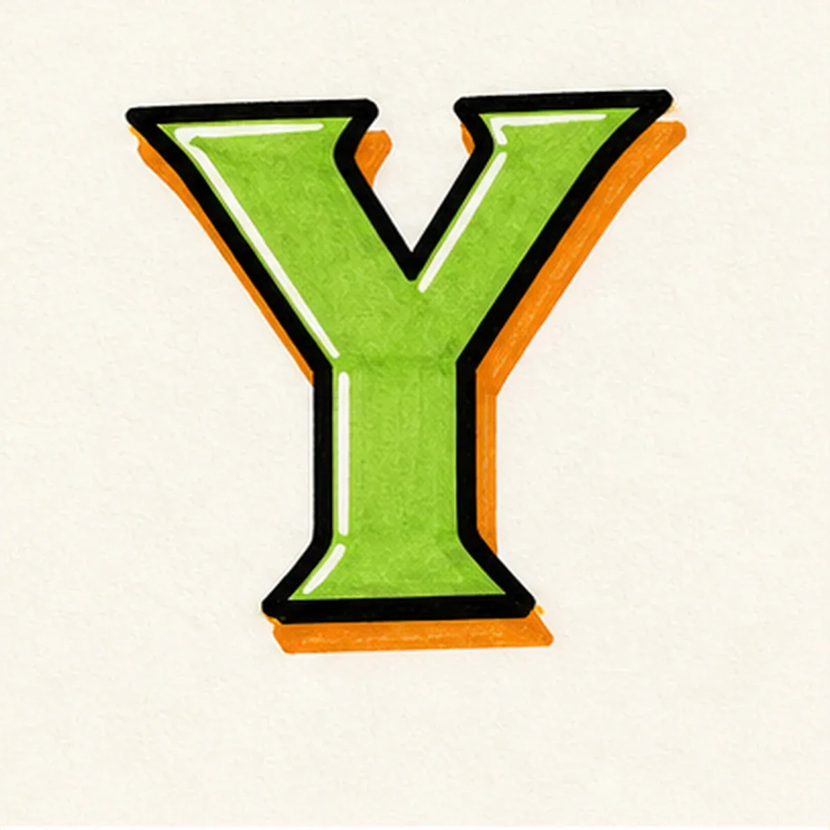 Uppercase graffiti letter Y reference