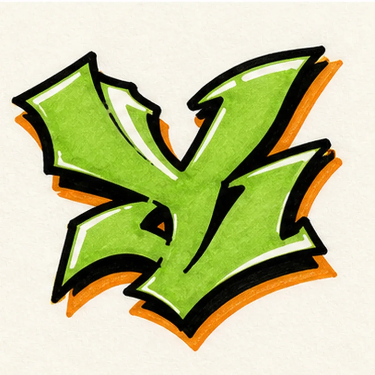 Wildstyle Letter Y style reference