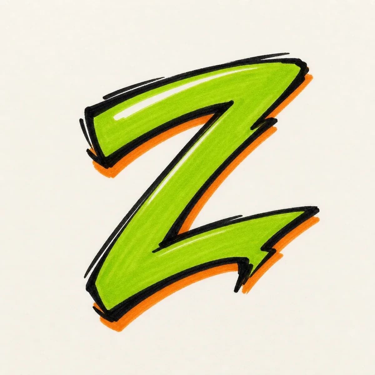 Tag / Handstyle Letter Z style reference