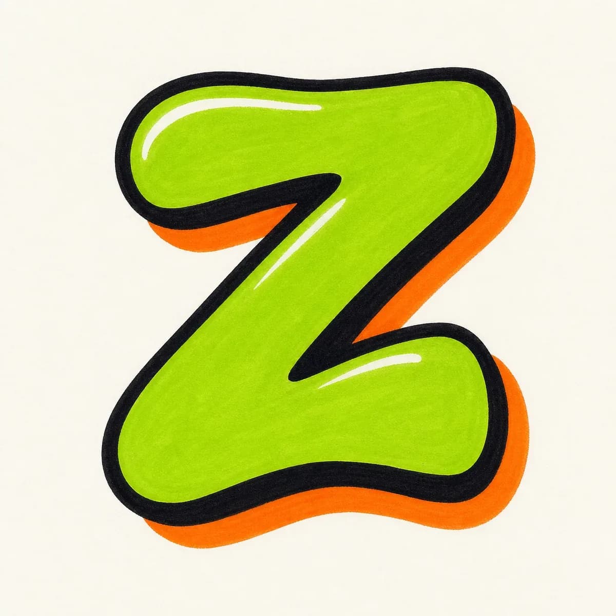 Throw-up Letter Z style reference