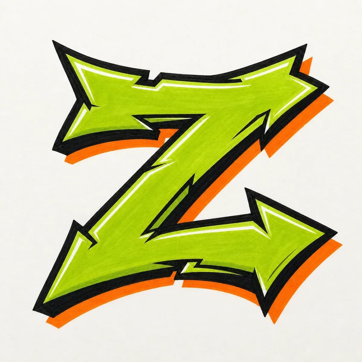 Wildstyle Letter Z style reference