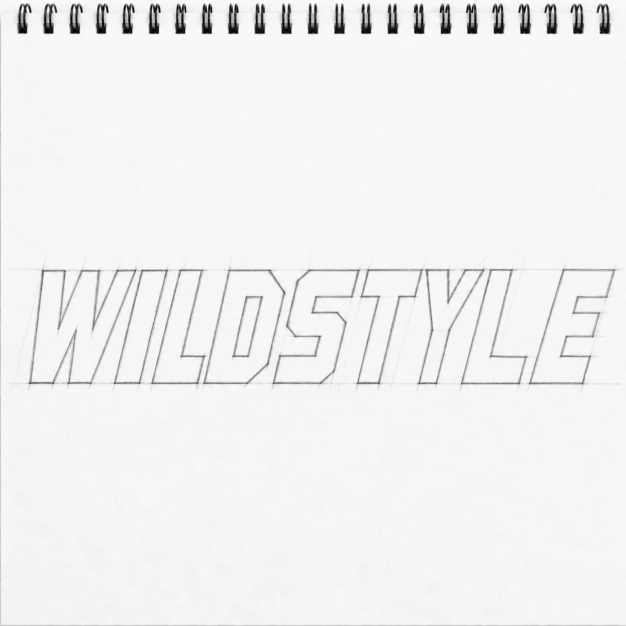 Set the letter flow Wildstyle graffiti drawing step